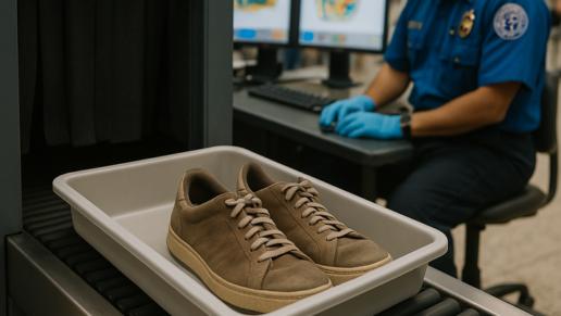 Shoes going through TSA
