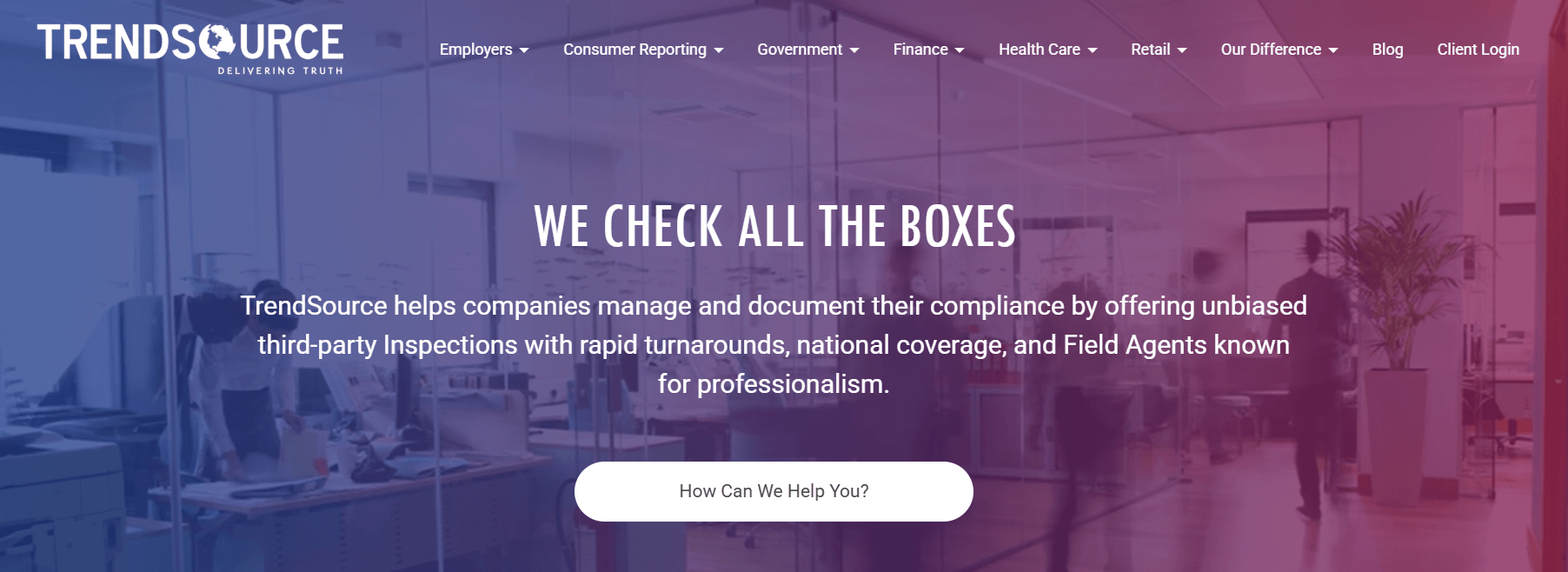 TrendSource homepage: We check all the boxes