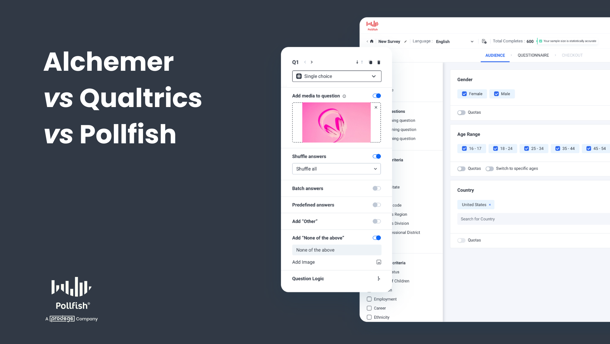 Alchemer vs. Qualtrics vs. Pollfish (In-Depth Look)